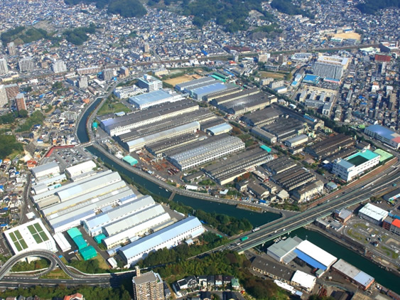 日本製鋼所広島製作所空撮写真